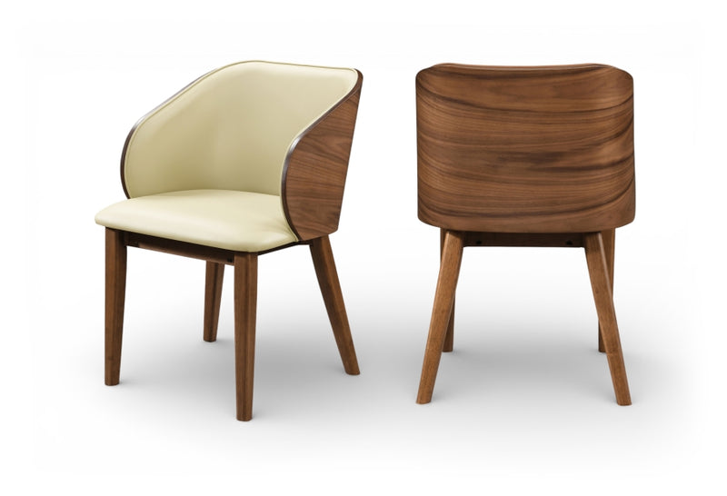 Glenwood Vegan Leather Upholstered Dining Chair in Cream, Set of 2 - 88035Cream-C