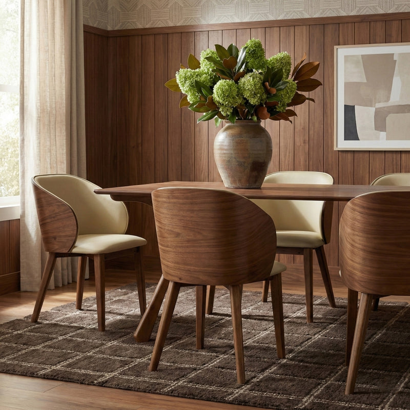 Glenwood Vegan Leather Upholstered Dining Chair in Cream, Set of 2 - 88035Cream-C