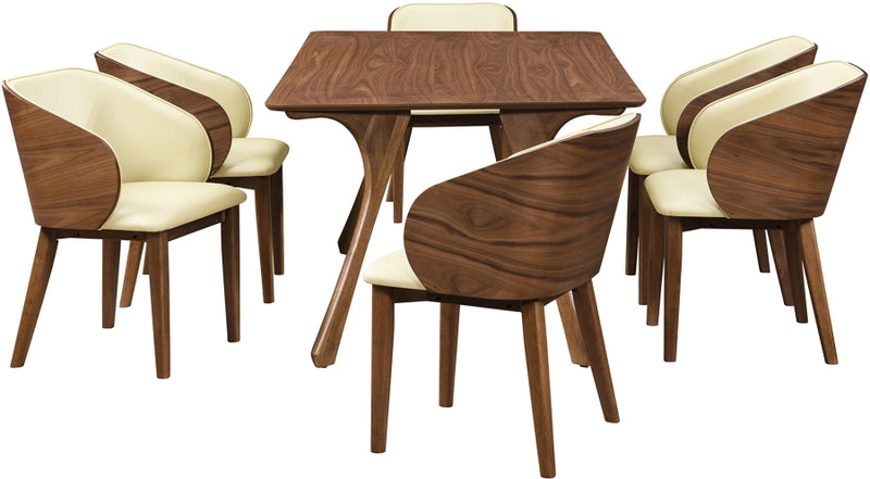 Glenwood Vegan Leather Upholstered Dining Chair in Cream, Set of 2 - 88035Cream-C