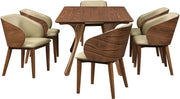 Glenwood Vegan Leather Upholstered Dining Chair in Khaki, Set of 2 - 88035Khaki-C