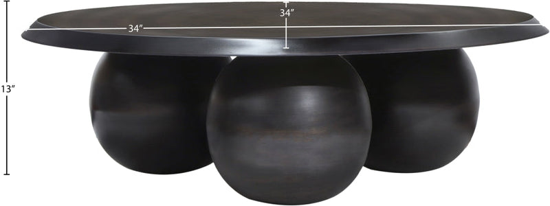 Globus Iron Coffee Table in Black - 225Black-CT