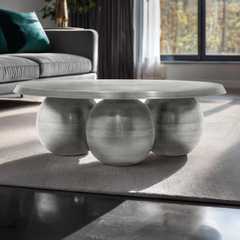 Globus Iron Coffee Table in Silver - 225Silver-CT