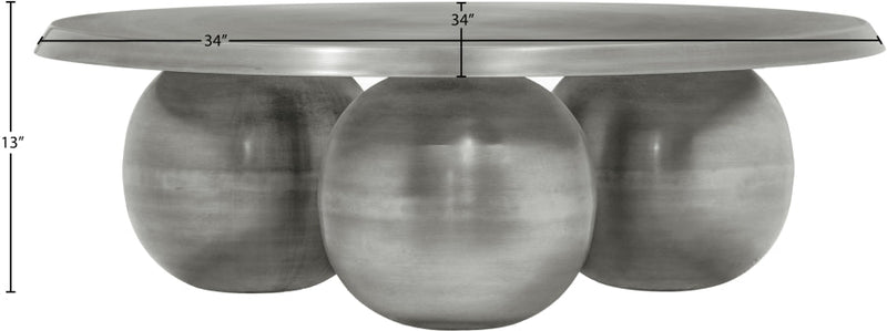 Globus Iron Coffee Table in Silver - 225Silver-CT