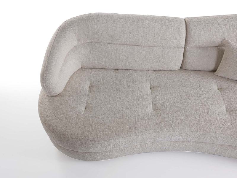 Gloria 4-pieces (2 Sofa & 2 Swivel Chair) Livingroom in Cream - 200-ZEN-GLO-CRE-3311