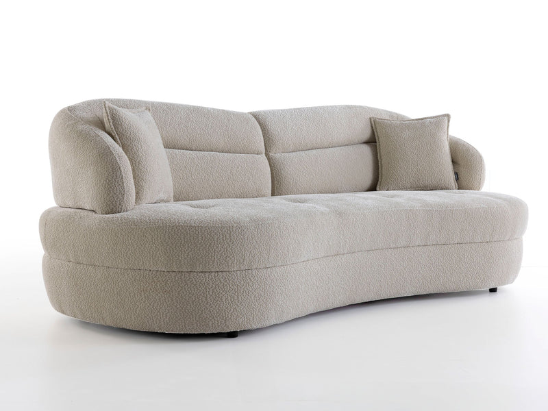 Gloria 4-pieces (2 Sofa & 2 Swivel Chair) Livingroom in Cream - 200-ZEN-GLO-CRE-3311