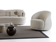 Gloria 4-pieces (2 Sofa & 2 Swivel Chair) Livingroom in Cream - 200-ZEN-GLO-CRE-3311