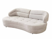 Gloria Convertible Sofa Cream in Cream - 101-GLO-MIL04-3