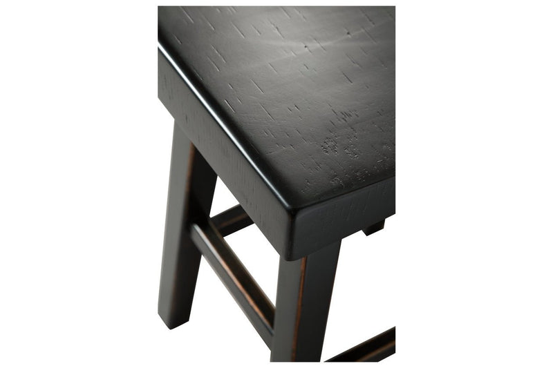 Glosco Black Counter Height Bar Stool (Set of 2) - Gate FurnitureBarstool