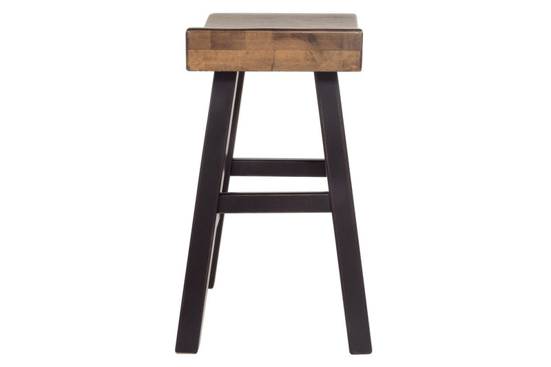 Glosco Medium Brown/Dark Brown Counter Height Bar Stool (Set of 2) - Gate FurnitureBarstool