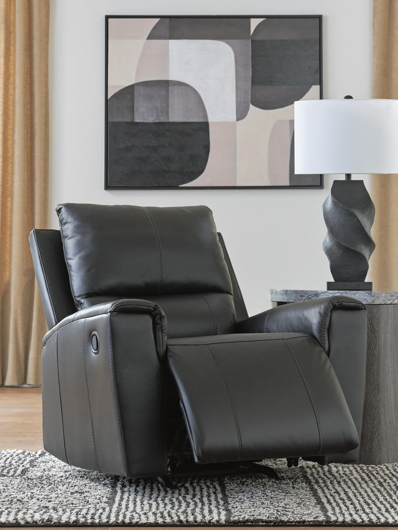 Glossmore Black Recliner - PCU1170025