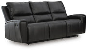 Glossmore Black Reclining Sofa - PCU1170088