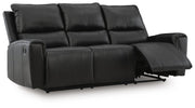 Glossmore Black Reclining Sofa - PCU1170088