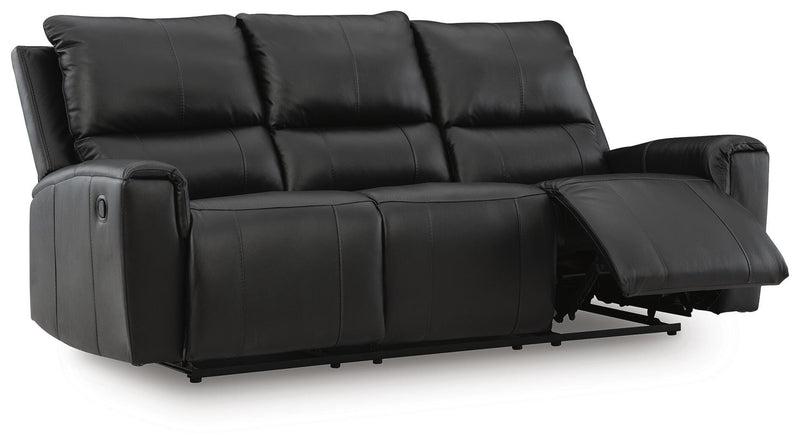 Glossmore Black Reclining Sofa - PCU1170088
