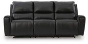 Glossmore Black Reclining Sofa - PCU1170088