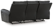 Glossmore Black Reclining Sofa - PCU1170088