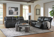 Glossmore Sofa and Loveseat in Black - PKG023973