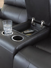 Glossmore Sofa and Loveseat in Black - PKG023973