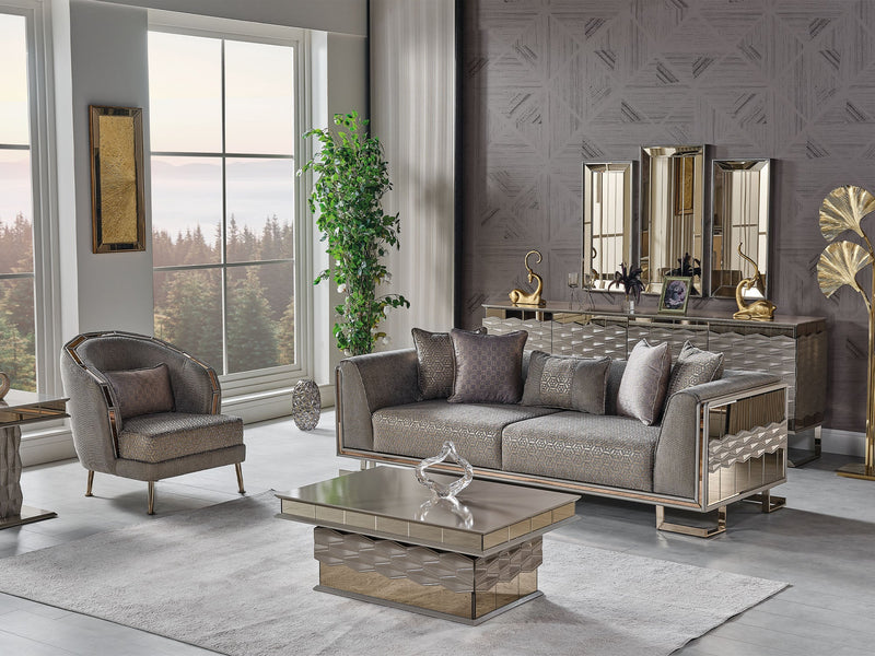 Gokce Chair Grey in Grey - 101-GOK-E54635502-B