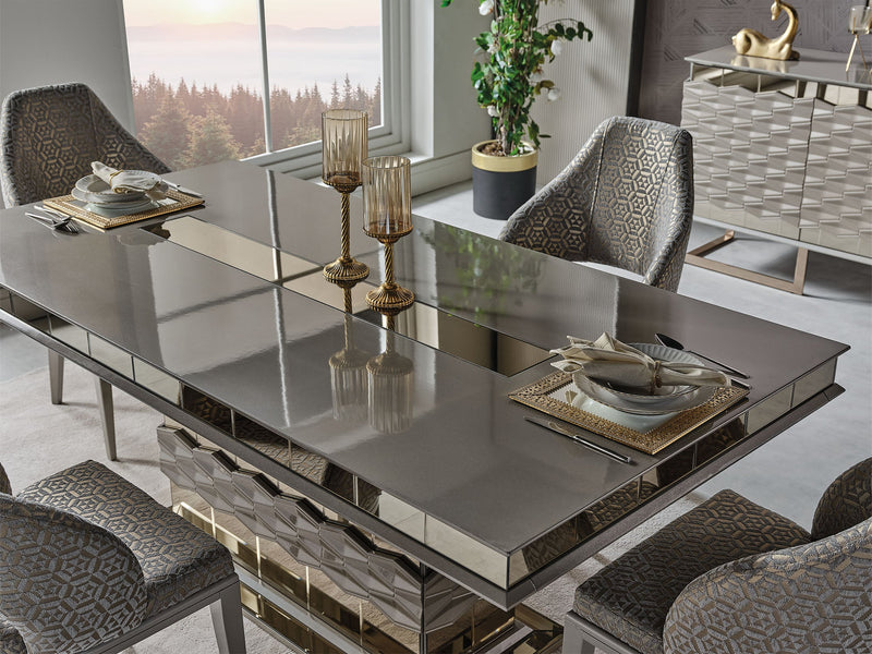 Gokce Diningroom (Consol With Mirror & Dining Table & 6 Dining Chair) - 115-GOK-DT-6-SET