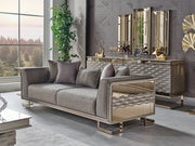 Gokce Stationary Sofa Grey in Grey - 101-GOK-E54635502-3