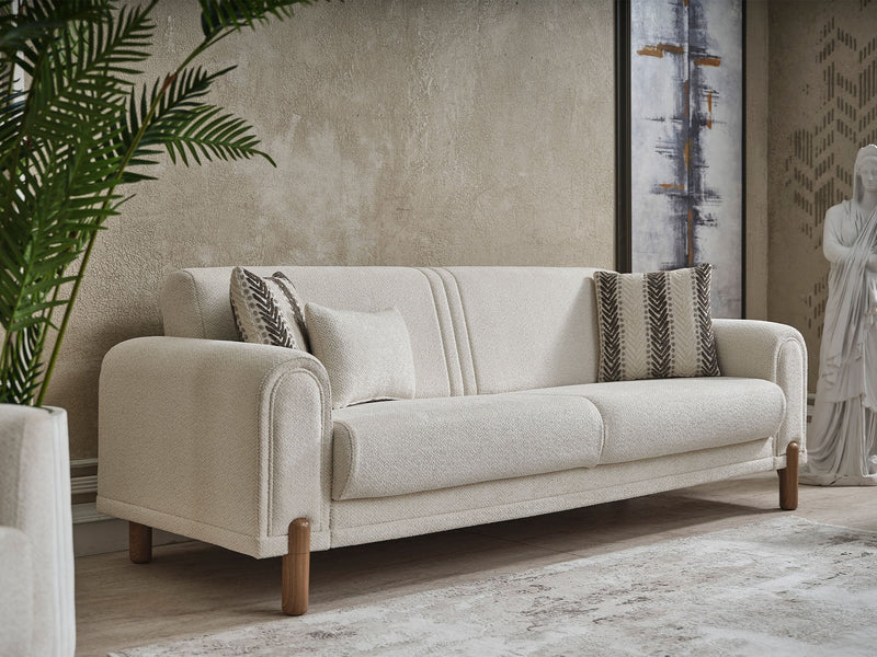 Gold 3-pieces (Sofa & Loveseat & Chair) Livingroom in Cream - 200-SER-GOL-PINAR03-321