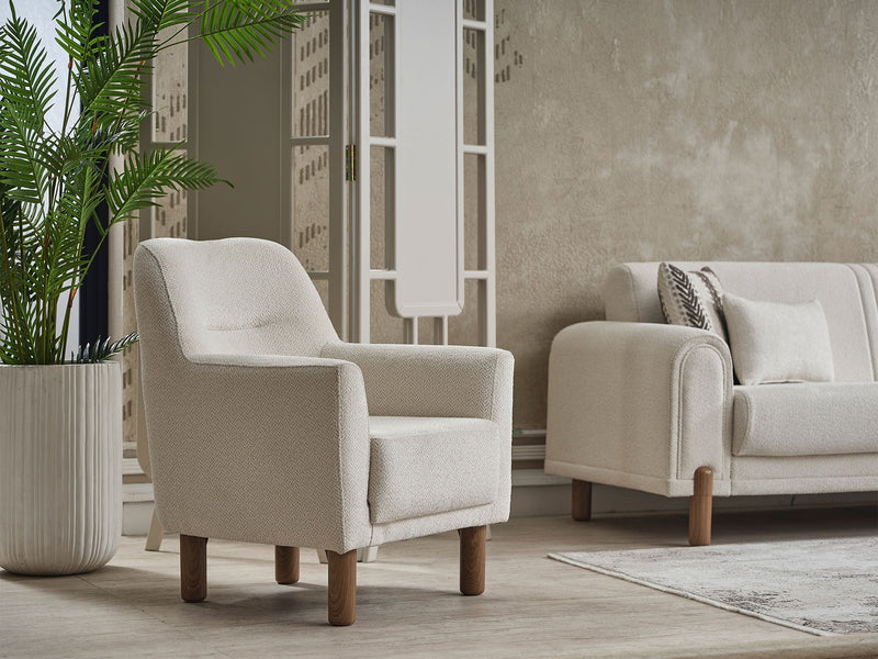 Gold Chair in Cream - 200-SER-GOL-PINAR03-B