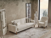 Gold Chair in Cream - 200-SER-GOL-PINAR03-B