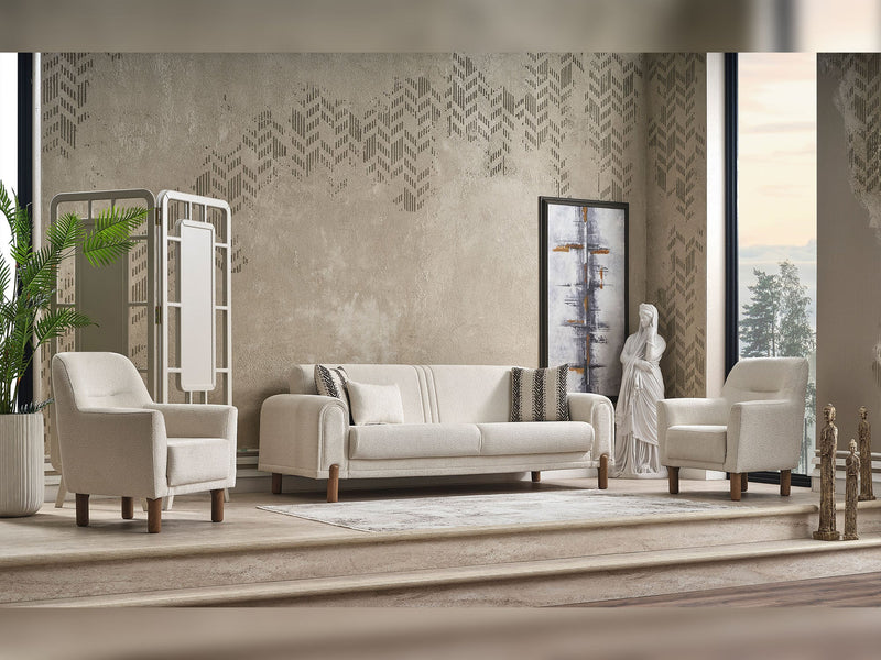 Gold Chair in Cream - 200-SER-GOL-PINAR03-B