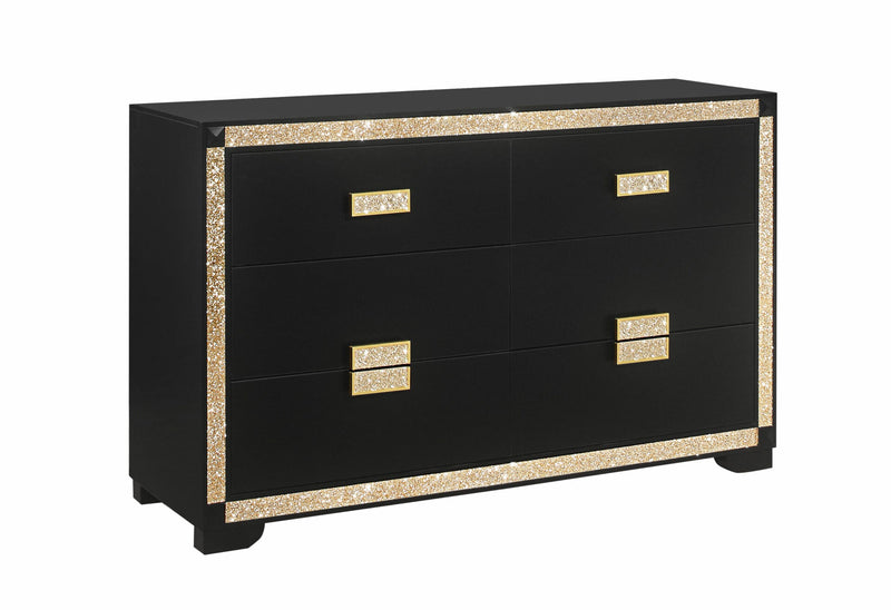 Blake Black/Gold Dresser - BLAKE-BLACK/GOLD-DR