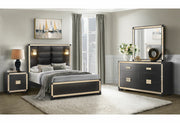 Blake Black/Gold Nightstand - BLAKE-BLACK/GOLD-NS