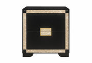 Blake Black/Gold Nightstand - BLAKE-BLACK/GOLD-NS
