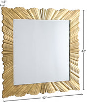 Golda Gold Leaf Frame Mirror in Gold - 447-M