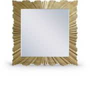 Golda Gold Leaf Frame Mirror in Gold - 447-M