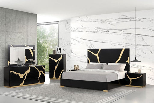 Goldsberg Black/Gold Dresser - FM7425BK-D