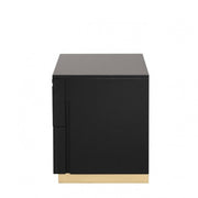 Goldsberg Black/Gold Nightstand - FM7425BK-N