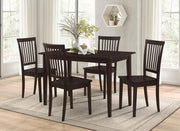 Gomez 5-piece Rectangular Dining Table Set Cappuccino - 150152