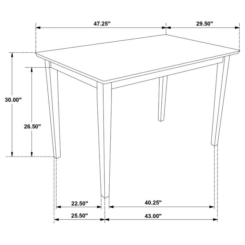 Gomez 5-piece Rectangular Dining Table Set Cappuccino - 150152