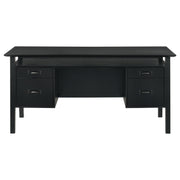 Goodson 64-inch 4-Drawer Double Pedestal Computer Desk Black - 801586