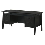 Goodson 64-inch 4-Drawer Double Pedestal Computer Desk Black - 801586