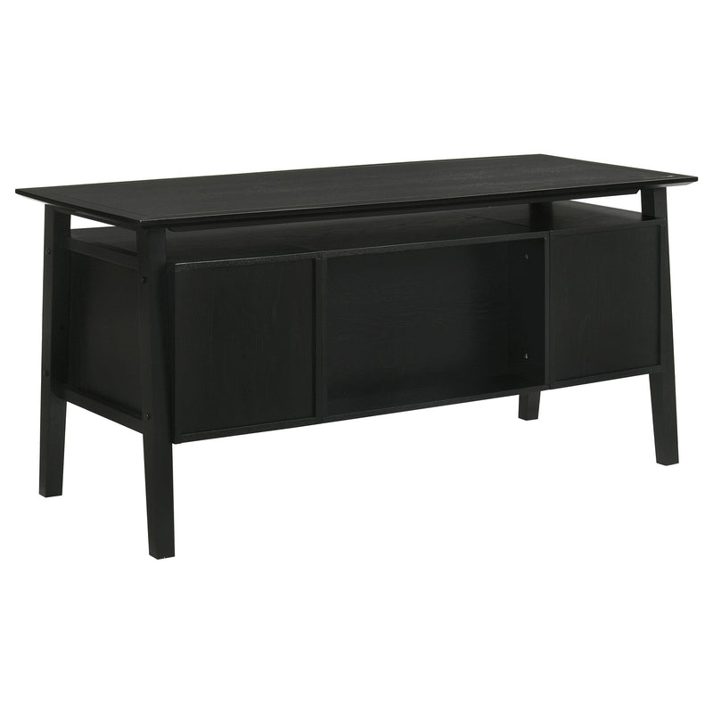 Goodson 64-inch 4-Drawer Double Pedestal Computer Desk Black - 801586