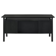 Goodson 64-inch 4-Drawer Double Pedestal Computer Desk Black - 801586