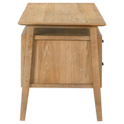 Goodson 64-inch 4-Drawer Double Pedestal Computer Desk Distressed Light Brown - 801587