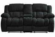 U250 Ebony Reclining Sofa/Console Reclining Loveseat/Glider Recliner - U250-EBONY-RS/CRLS/GR