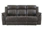 U8517 Grey Reclining Sofa/Console Reclining Loveseat/Glider Recliner - U8517-GREY-RS/CRLS/GR-N