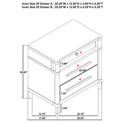 Gracemont 3-drawer Bedroom Nightstand Bedside Table White - 225072