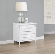 Gracemont 3-drawer Bedroom Nightstand Bedside Table White - 225072