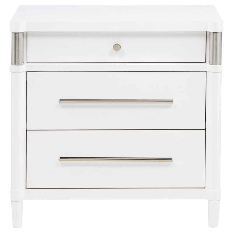 Gracemont 3-drawer Bedroom Nightstand Bedside Table White - 225072