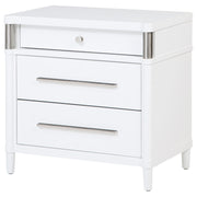 Gracemont 3-drawer Bedroom Nightstand Bedside Table White - 225072