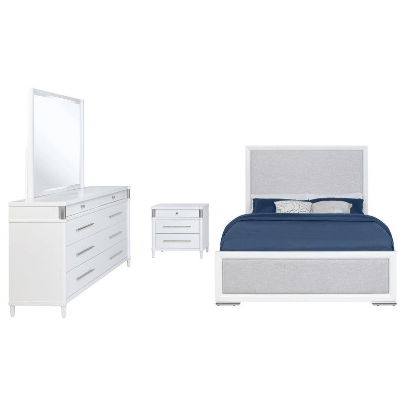 Gracemont 4-piece Eastern King Bedroom Set White - 225071KE-S4