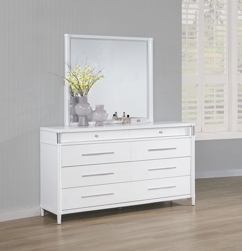Gracemont 8-drawer Bedroom Dresser with Mirror White - 225073M